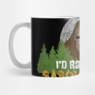 Bigfoot Camp Rather Be Squatchin' - Camping with Sasquatch graphic Mug